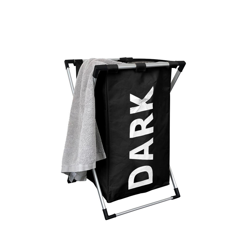 Black Laundry Basket - 1 Compartment - Foldable