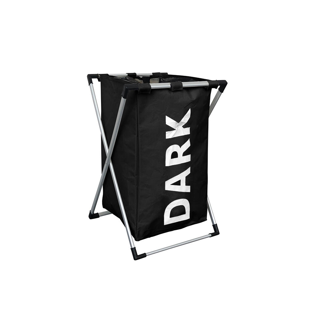 Panier à linge noir - 1 compartiment - Pliable 2/7