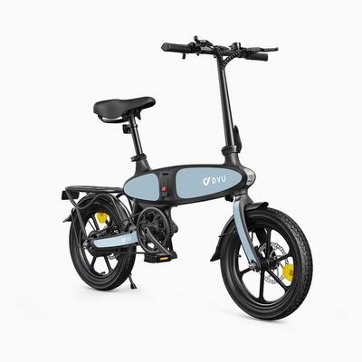 Bicicletta elettrica pieghevole DYU C2 da 16 pollici. batteria da 48 V e 7.5 Ah
