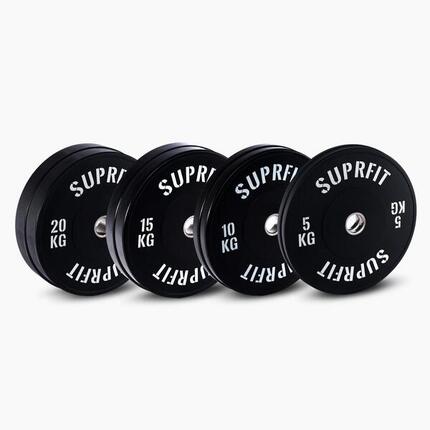 Suprfit Econ Bumper Plate White Logo Set 100 kg