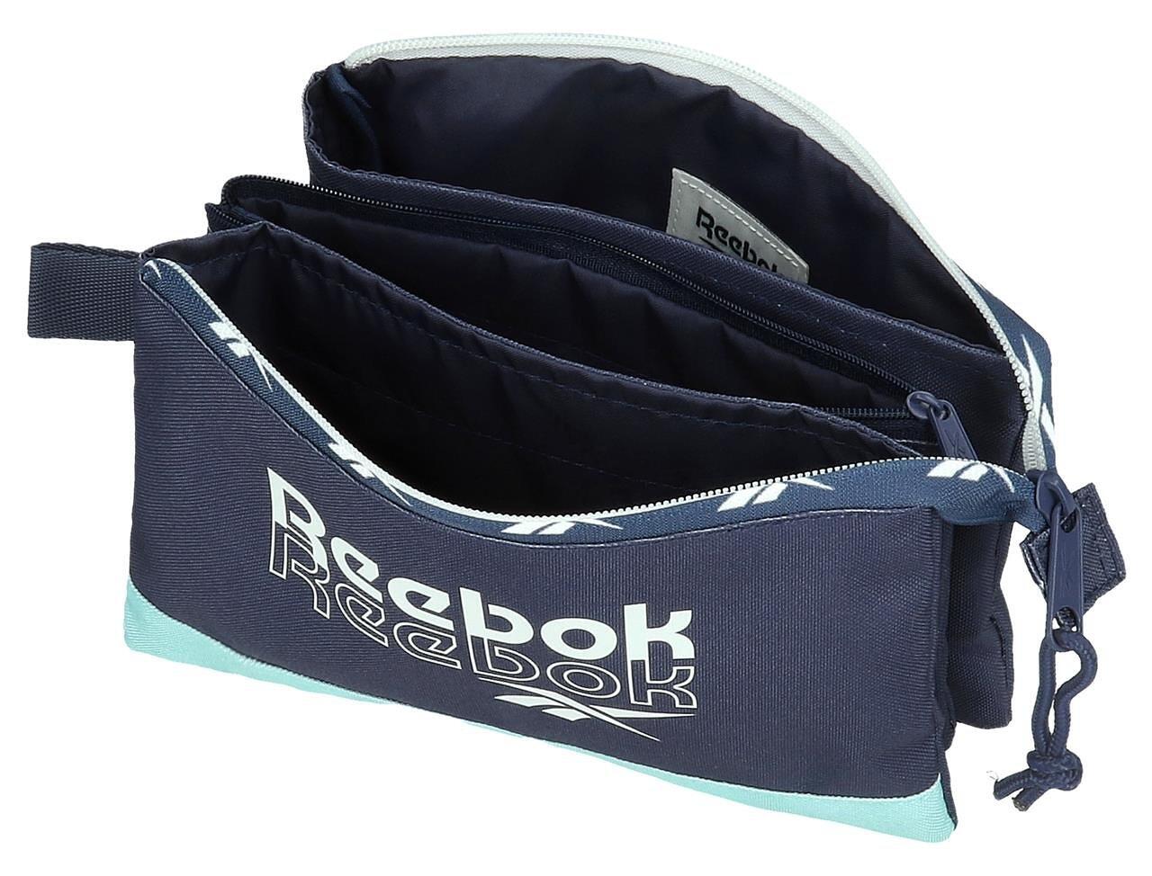 Estojo de três compartimentos para menina azul marinho Reebok Andrew 3/5