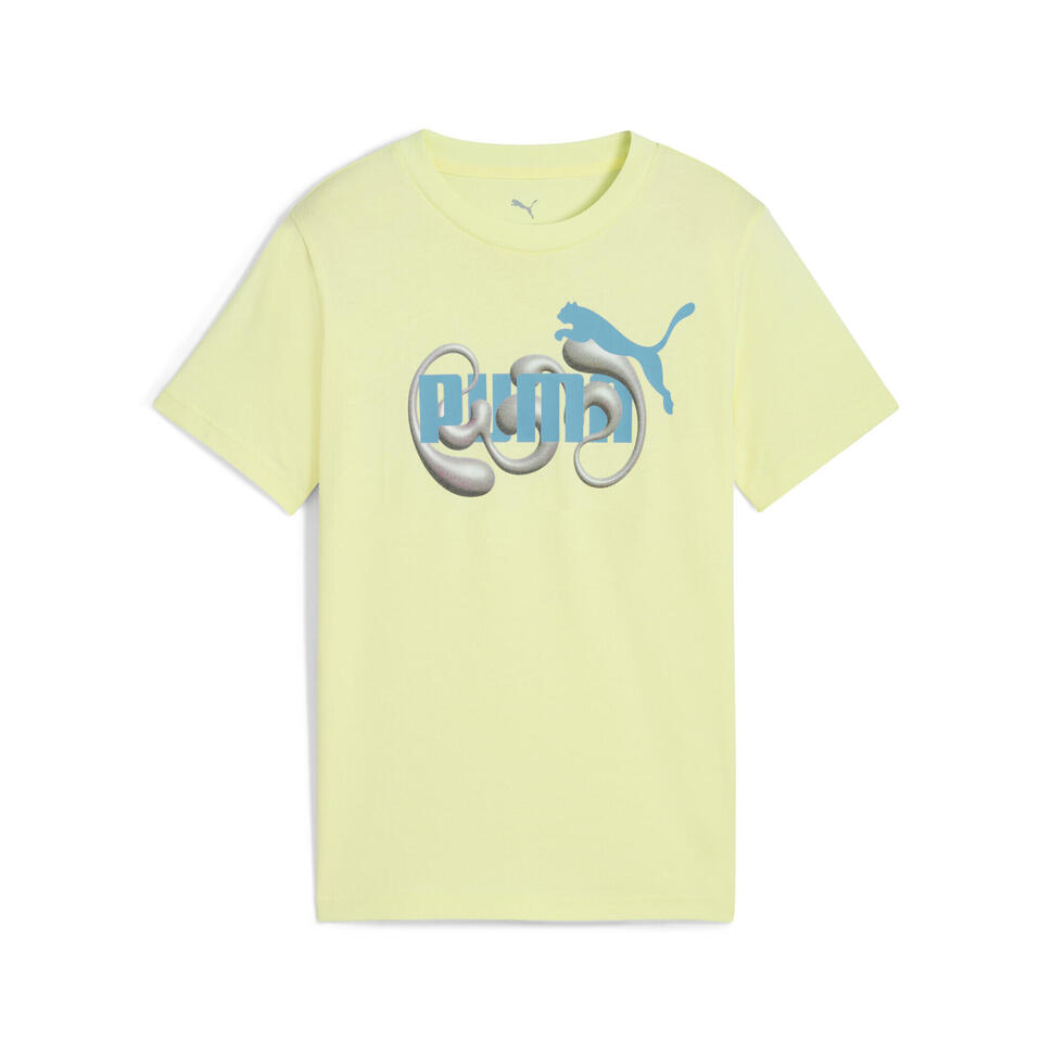 Młodzieżowa koszulka z grafiką i logo No. 1 PUMA Gold Moon Yellow
