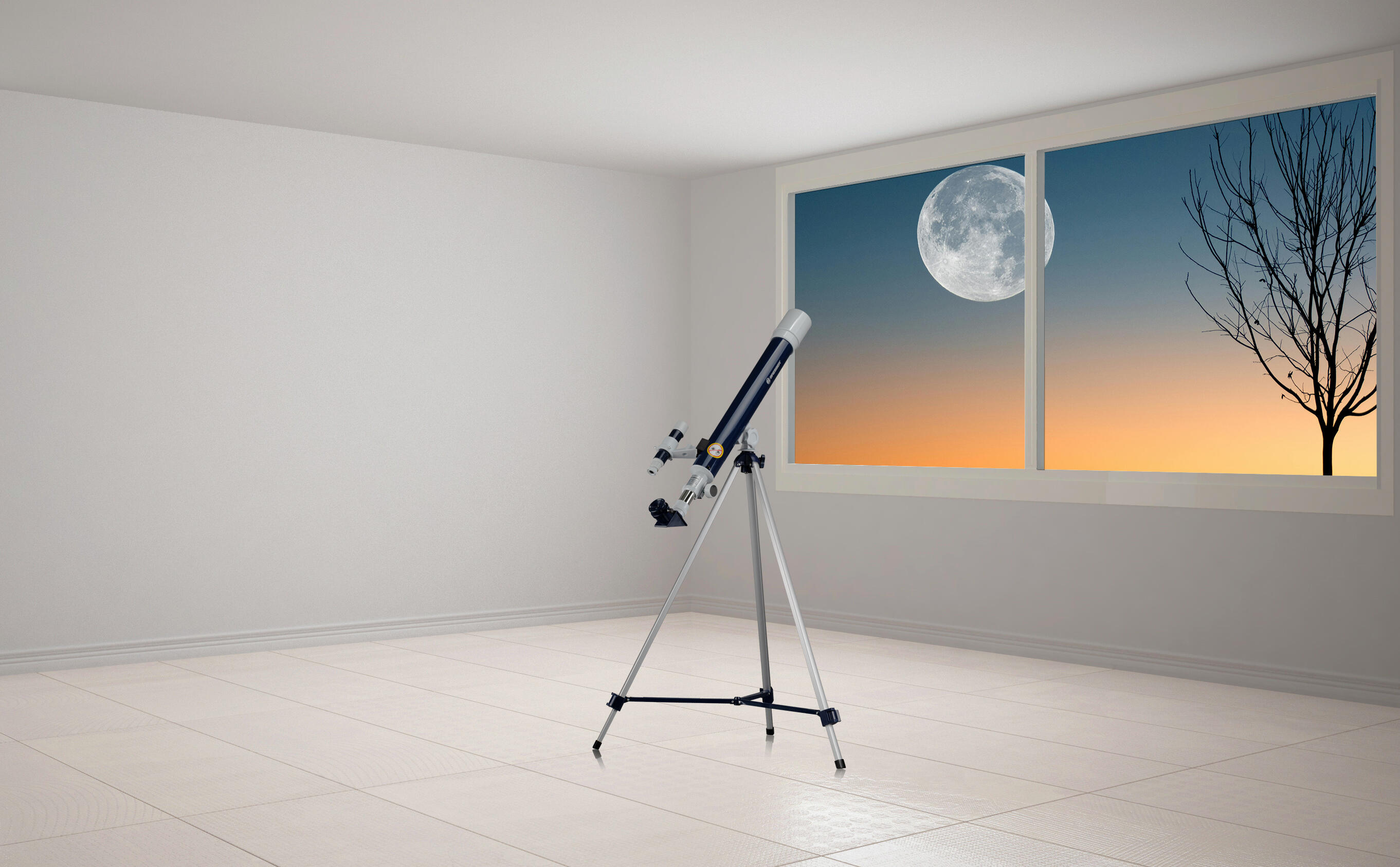 Telescopio 50/600 Refractor Hércules / Objetivo de doble lente ( acromática ) 2/6
