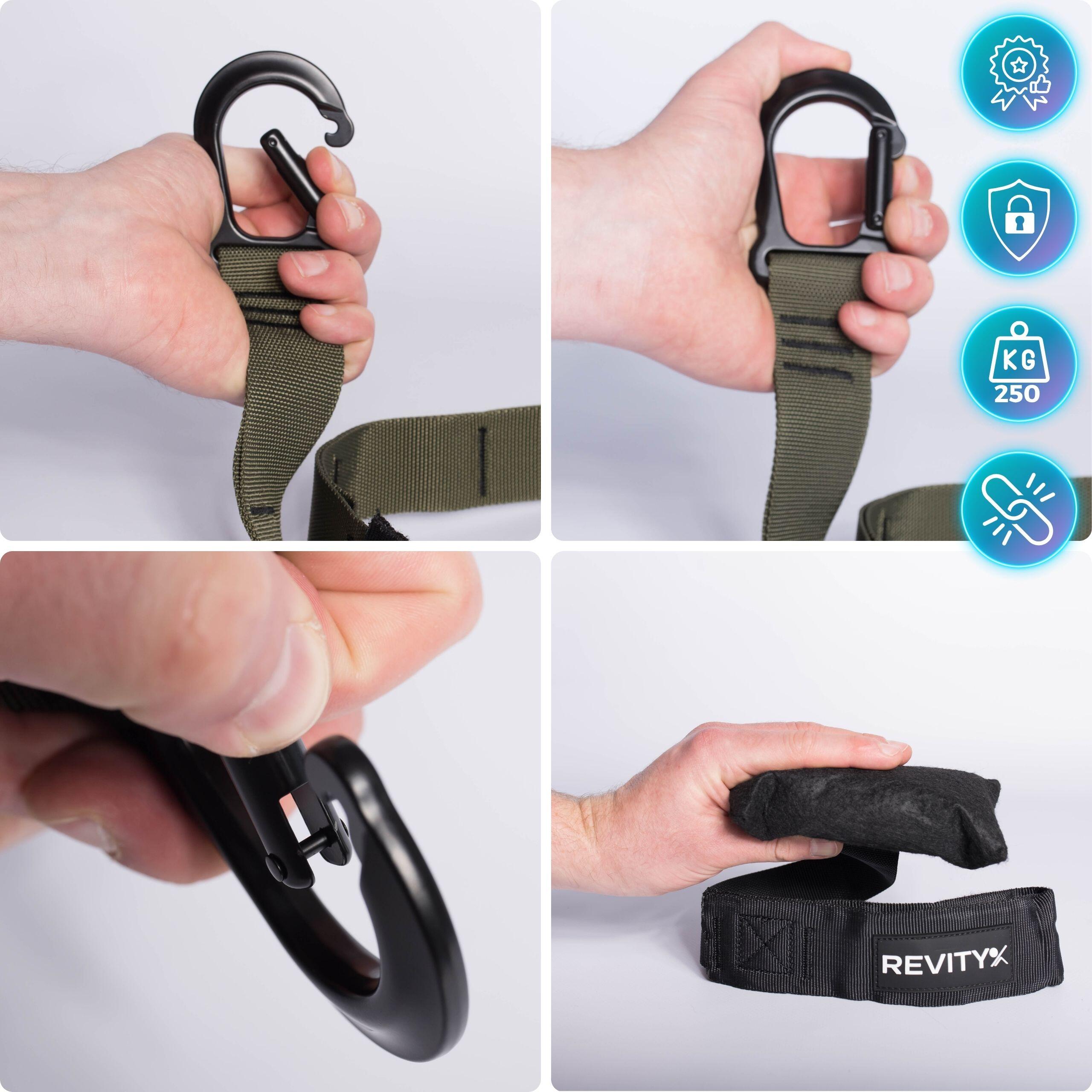 Correas - Bandas de Suspensión + bolsa & plan de ejercicios PDF, Gravity Trainer 3/7