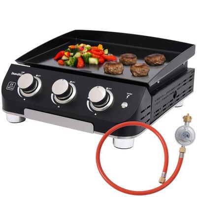 Gebraucht - Gasplancha Palo - Gas Plancha Grillplatte - 3Brenner - Abtropfschale