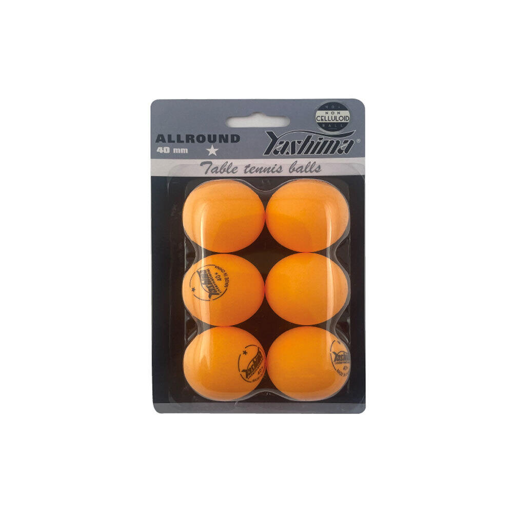 Yashima 1 Star Non-Celluloid Table Tennis Balls - Orange
