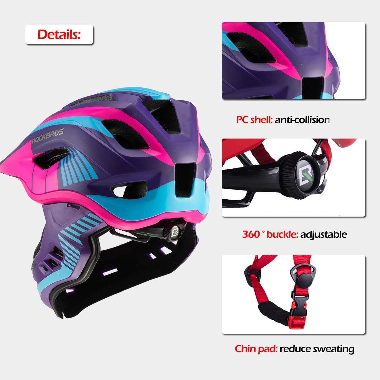ROCKBROS BMX Helm Voor Kinderen, Integraalhelm Fiets MTB 4/6