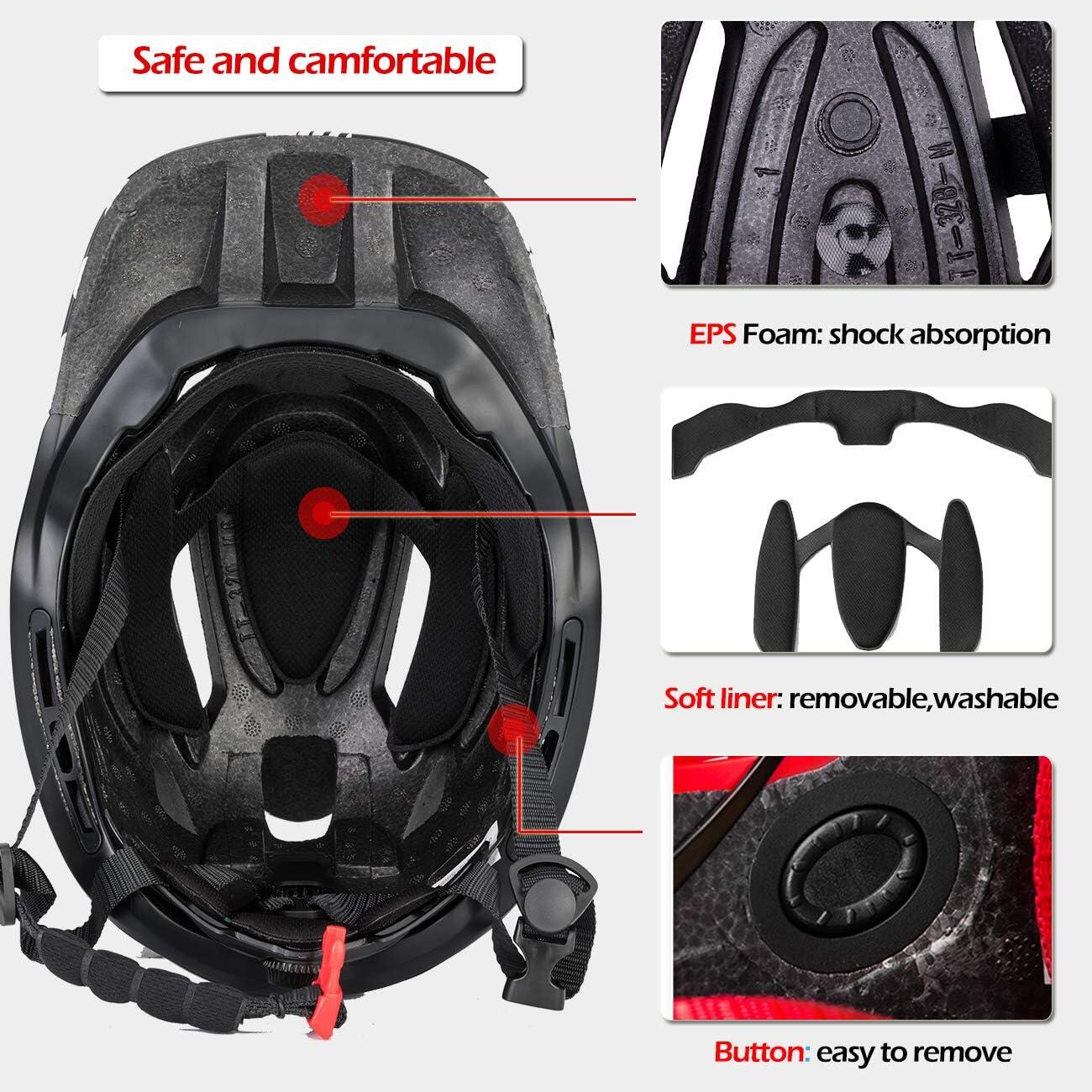 ROCKBROS Kinder Fahrradhelm Integralhelm orange blau 3/5