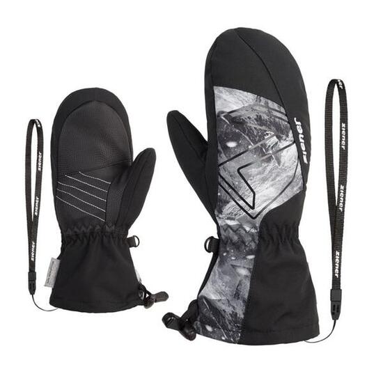 Gants et Moufles ZIENER Lavalino AS JR-7 ans - 122 cm-Noir/gris