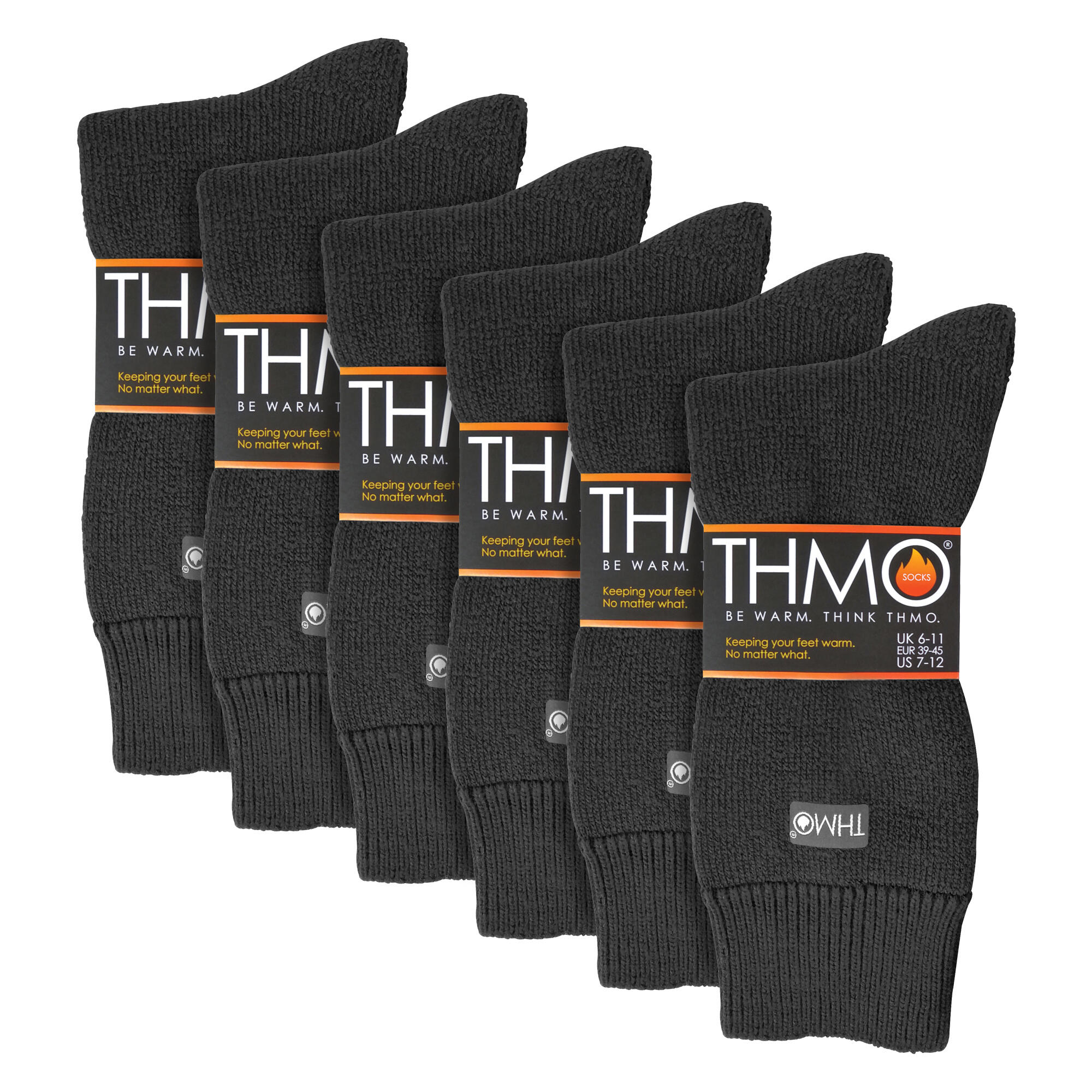 THMO - 6 paires de chaussettes thermiques douces et respirantes pour homme 2/6