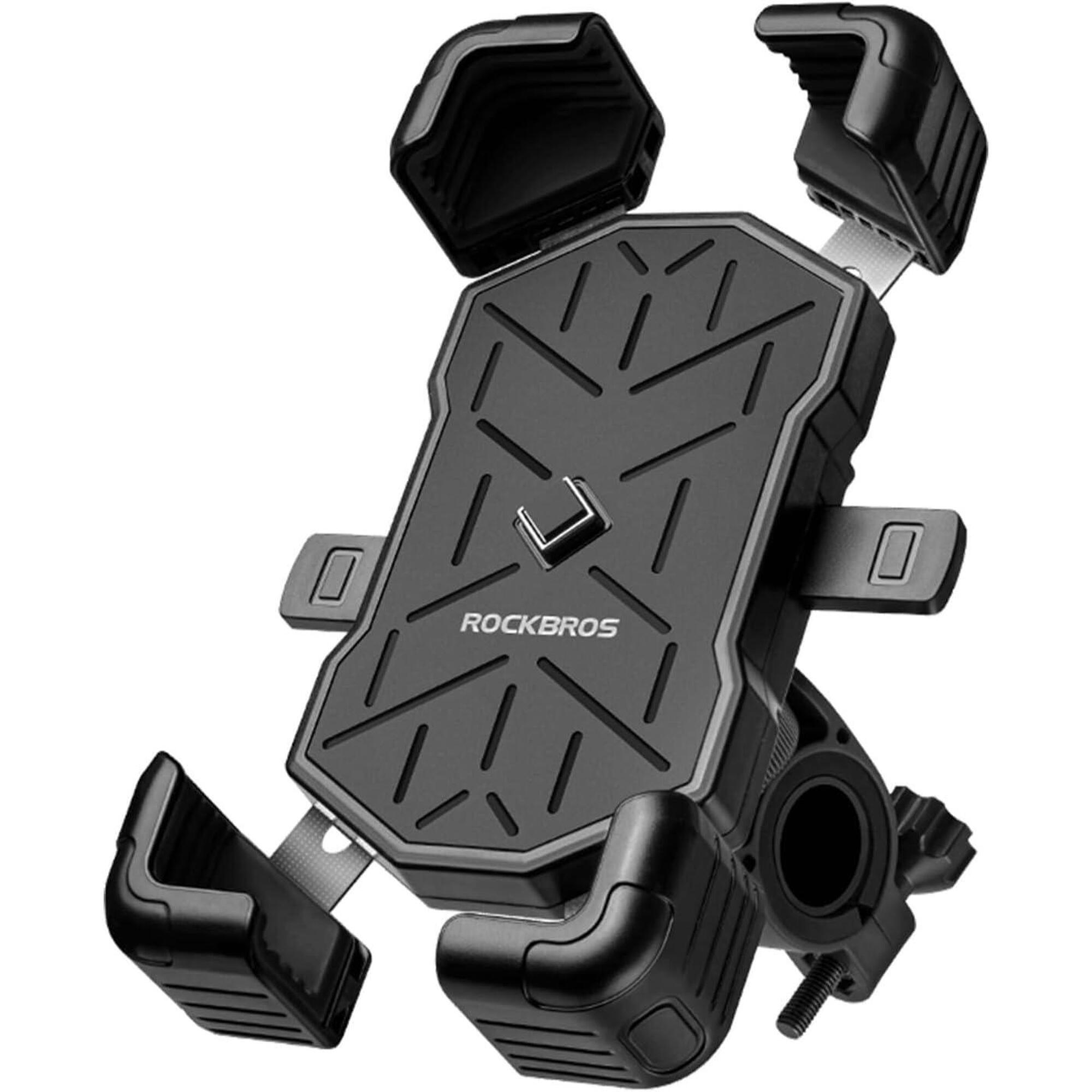 Rockbros - Rockbros Support Téléphone Vélo, Support Télephone Moto 360° Rotation - Support Smartphone - Noir - Taille Unique - Decathlon
