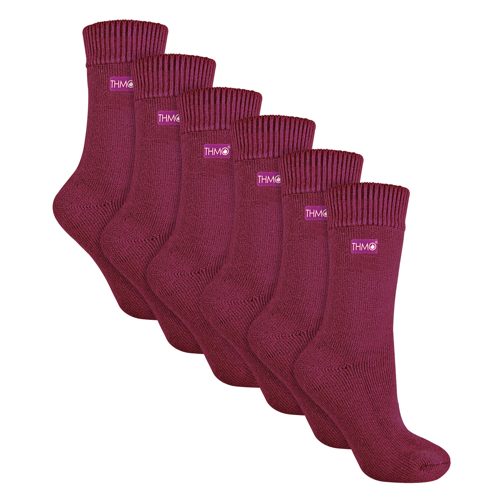 THMO 6 Pairs Ladies Soft Breathable Thermal Socks