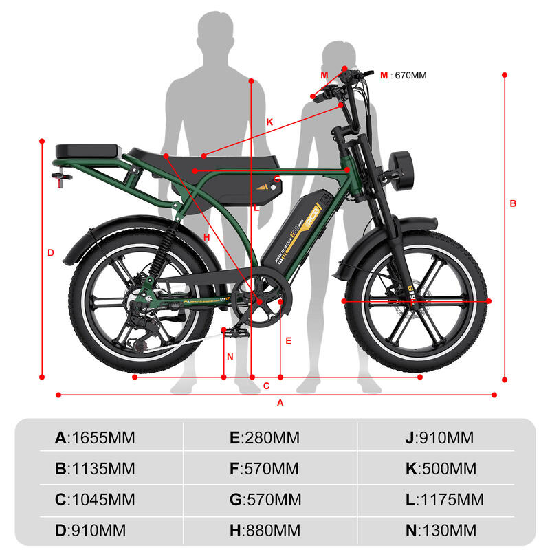 Vélo électrique G19 PRO, APP/NFC, 2x15.6Ah (90-120km), 20×4.0" suspendu