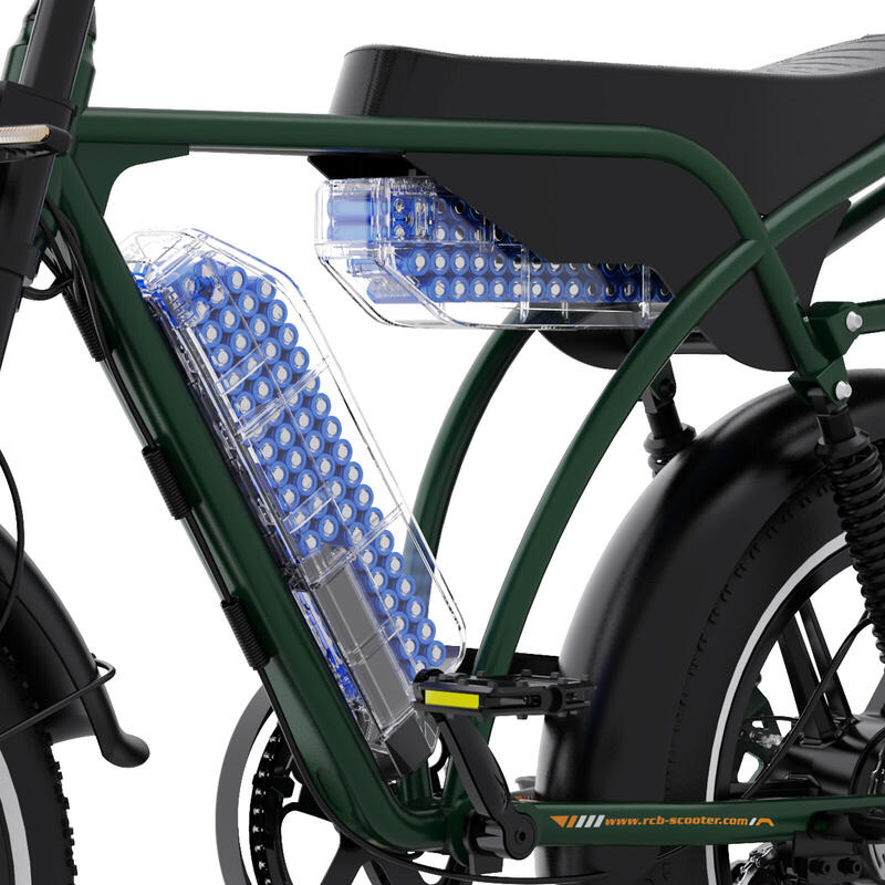 Vélo électrique G19 PRO, APP/NFC, 2x15.6Ah (90-120km), 20×4.0" suspendu