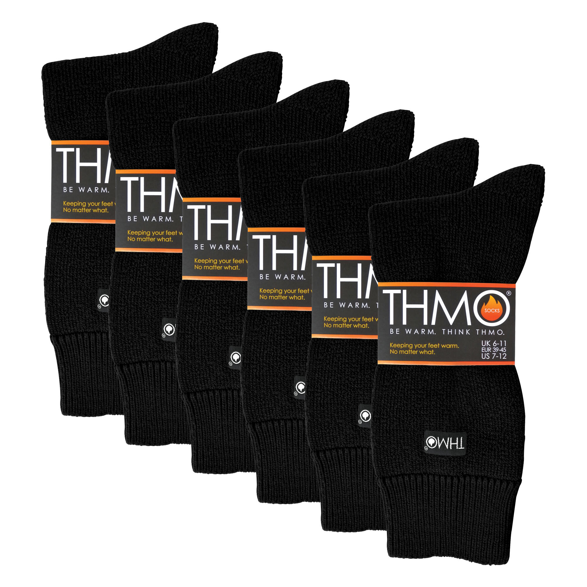 THMO - 6 paires de chaussettes thermiques douces et respirantes pour homme 2/6