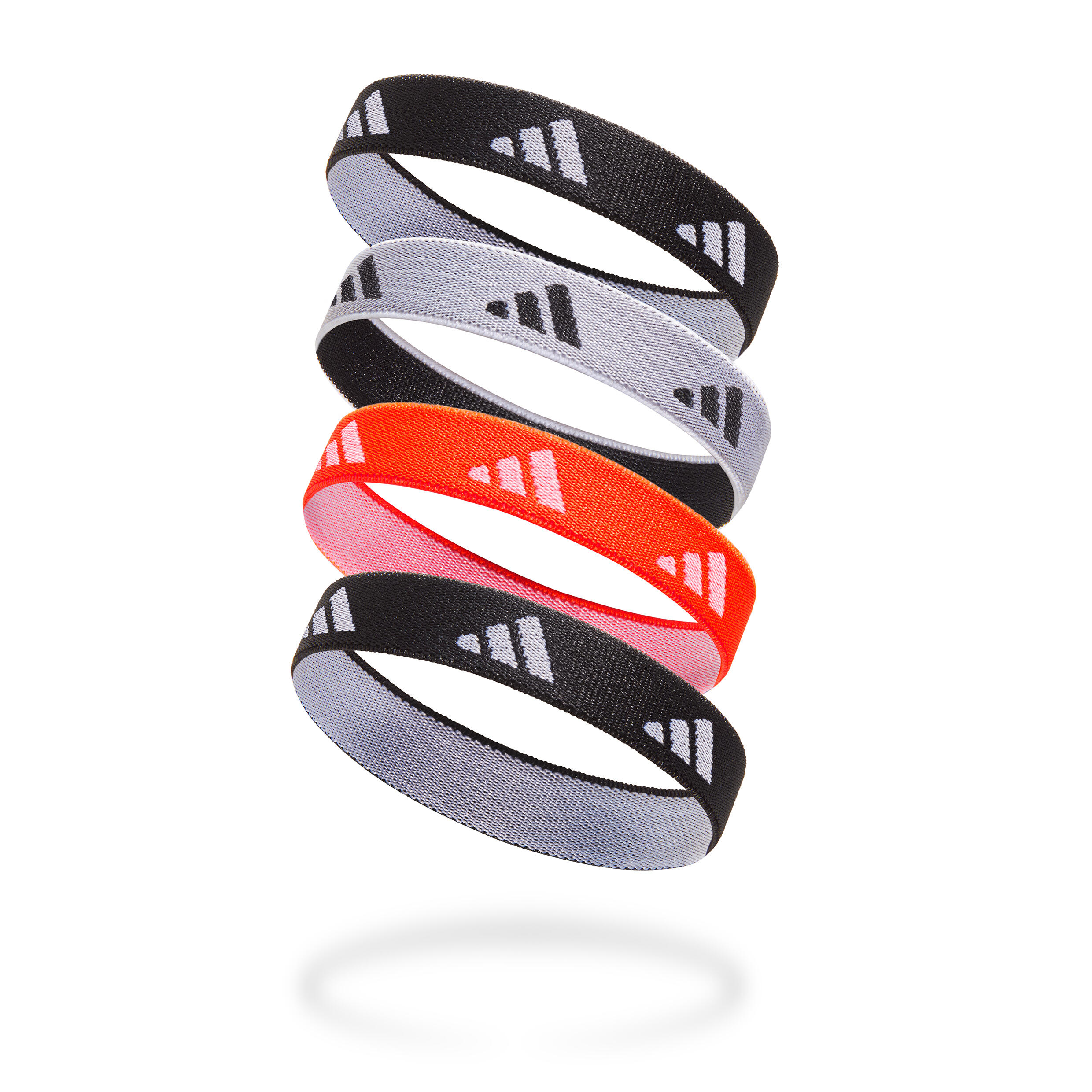 Élastiques pour cheveux Adidas - Noir, blanc, rouge solaire 3/7