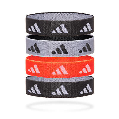 Hair Ties - Black. White. Solar Red