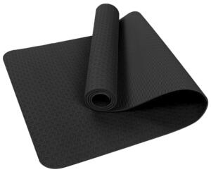 XXL NUTRITION Yogamat - Extra dik: 8mm, TPE Kunststof - Incl. Schoudertas - Zwart - 1 Stuk