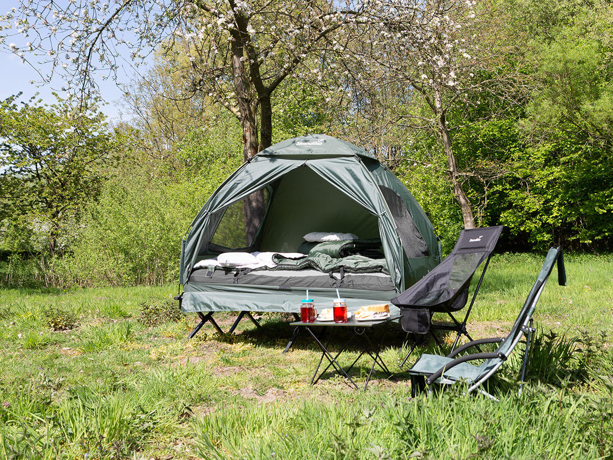 Gebraucht - Zeltliege Haug für 2 Personen - Zelt Bett - Campingbett - bis 160 kg 2/16