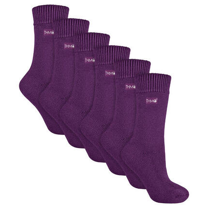 THMO - 6 paires de chaussettes thermiques douces et respirantes pour femmes