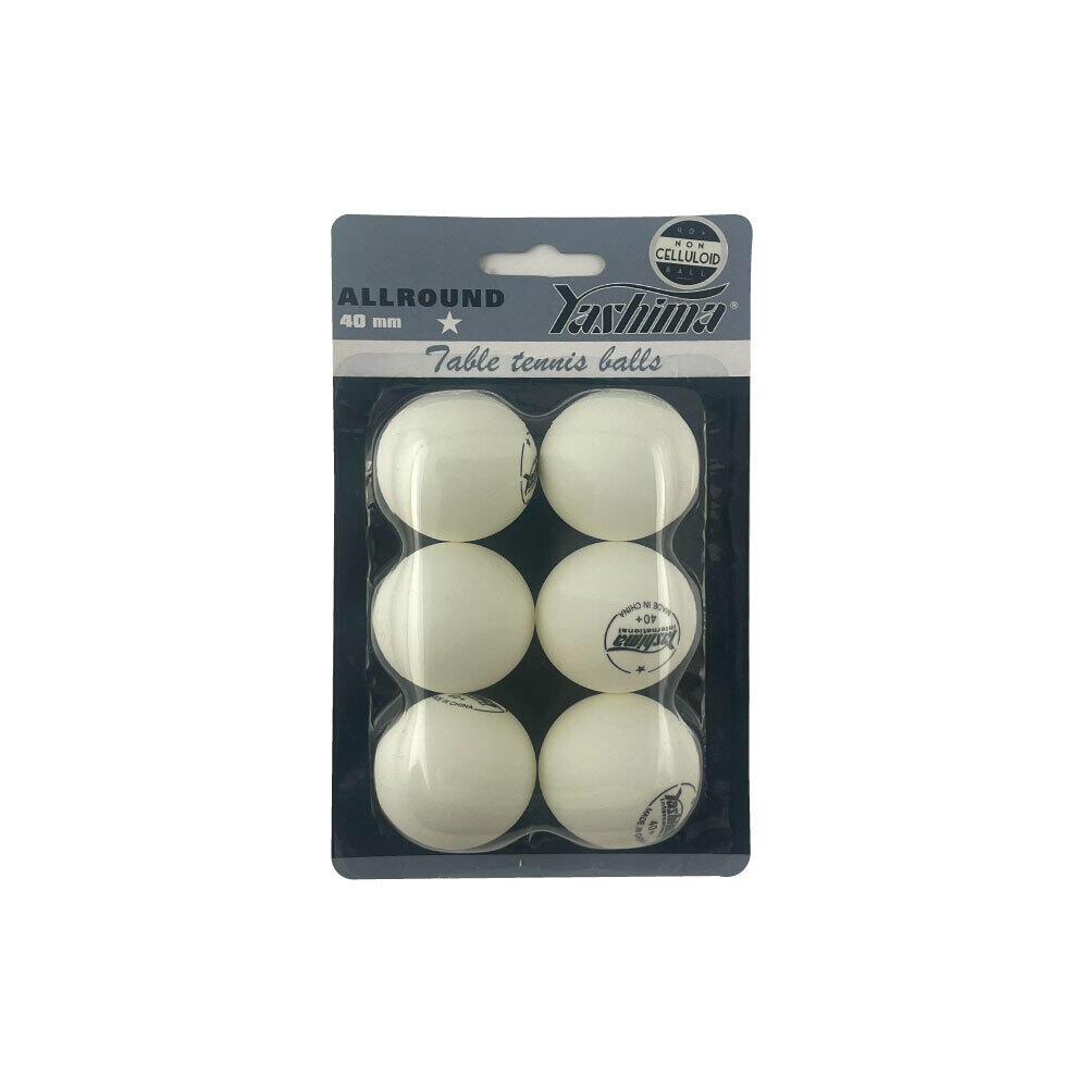 Yashima 1 Star Non-Celluloid Table Tennis Balls - White