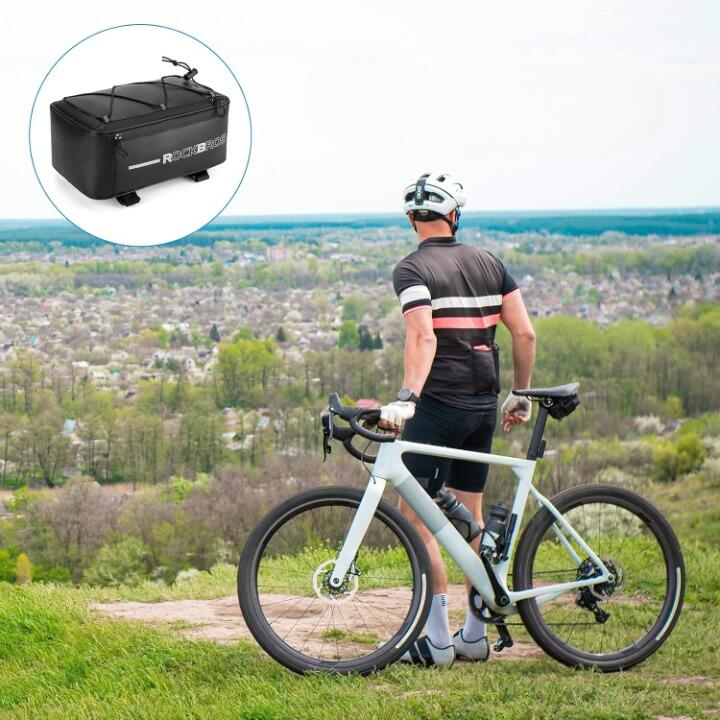 ROCKBROS 4L Bagagerektas, Reflecterend Met Regenhoes 6/7