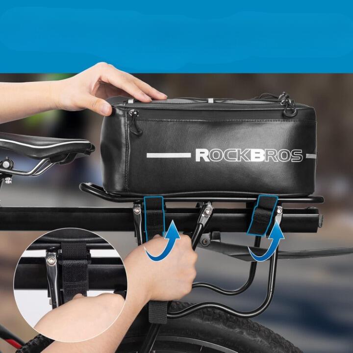 ROCKBROS 4L Bagagerektas, Reflecterend Met Regenhoes 5/7