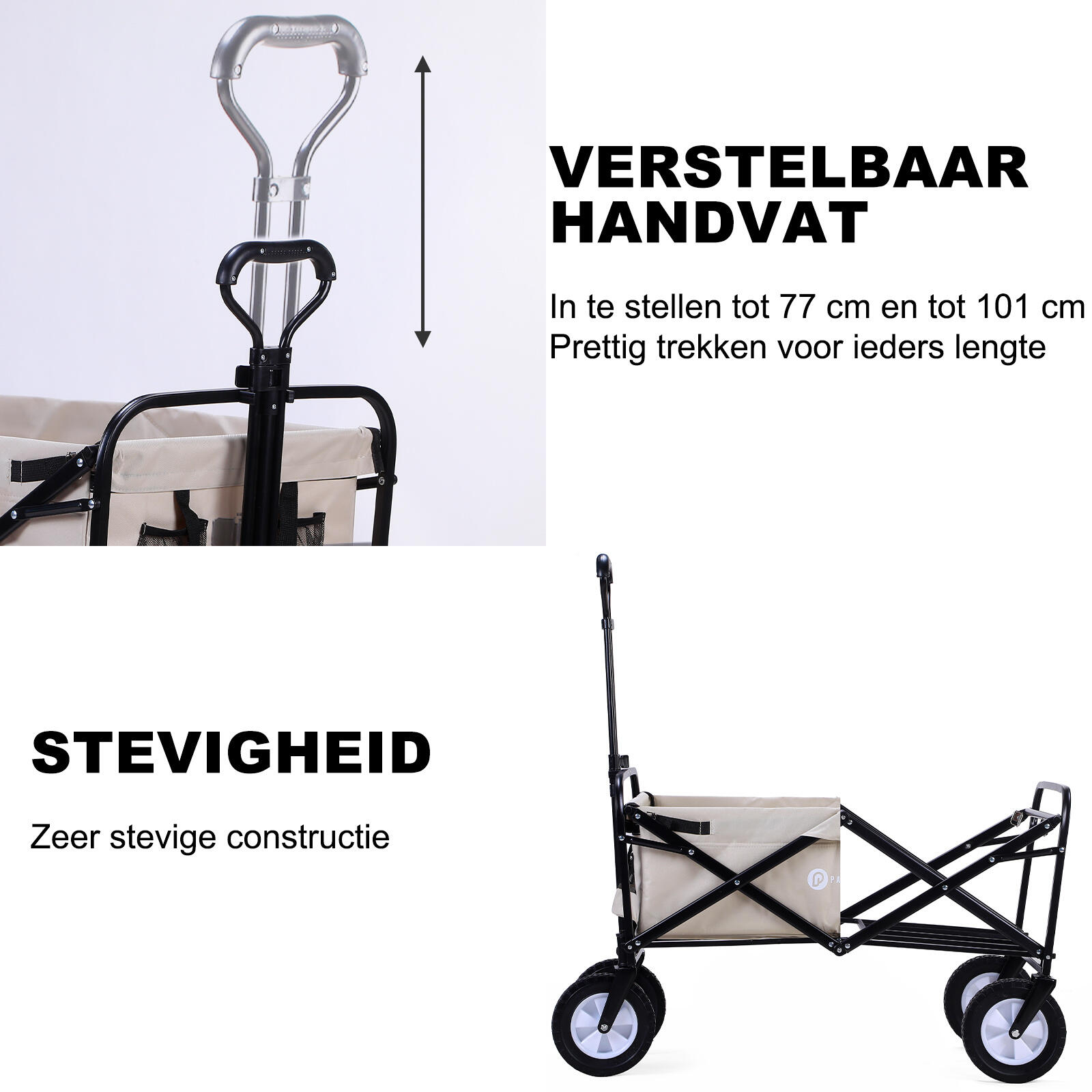 Packaway Opvouwbare Bolderkar Taupe 70kg 3/7