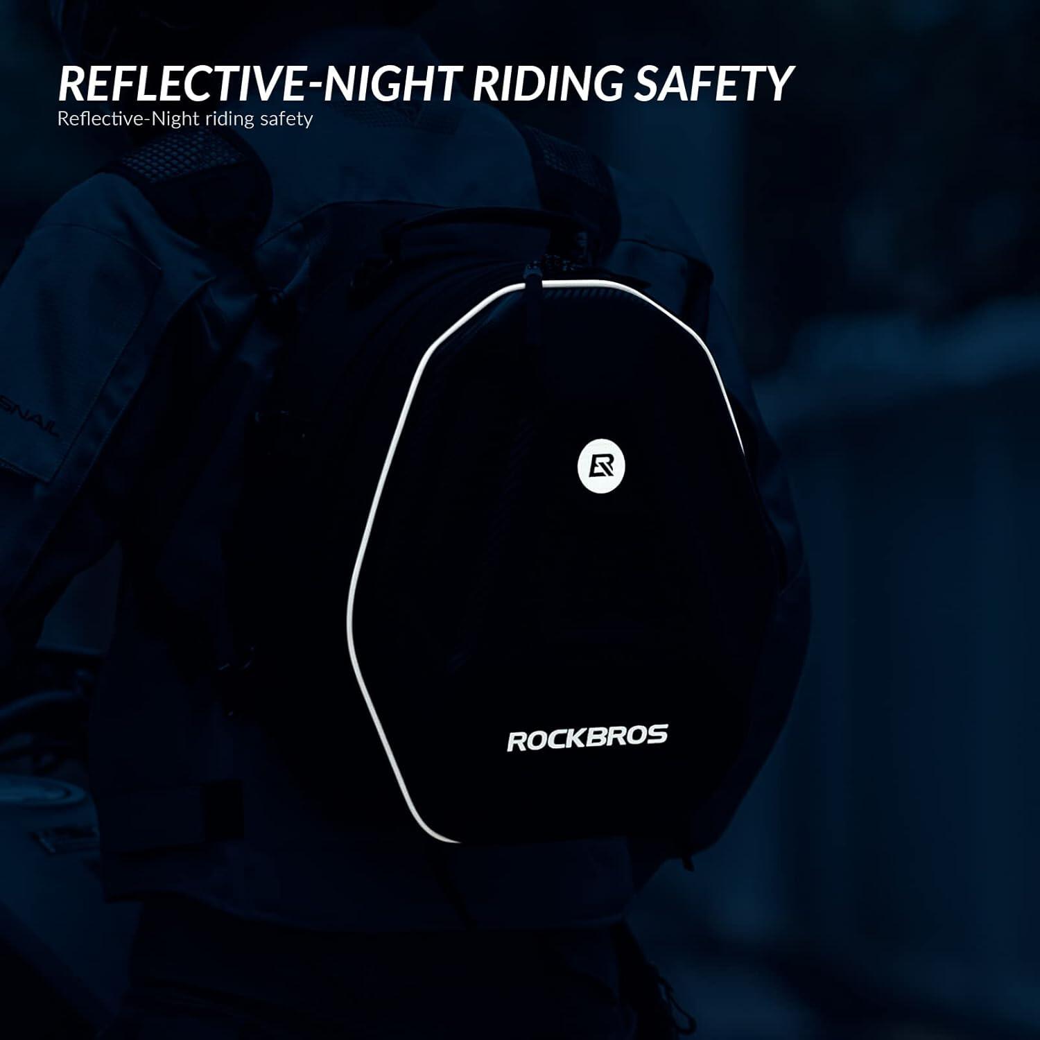 ROCKBROS Sac de Selle Moto Universel 30-35L Top Case de Grande Capacité 4/8