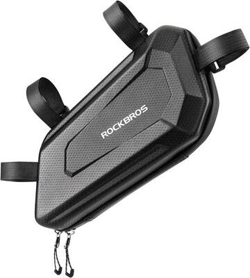 Rockbros motor tas 1,5 l waterdicht, schokbestendig, reflecterend, zwart links