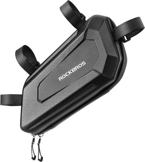 ROCKBROS Sacoche Moto 1,5 L Étanche, Antichoc, Réfléchissante, Noir Droite