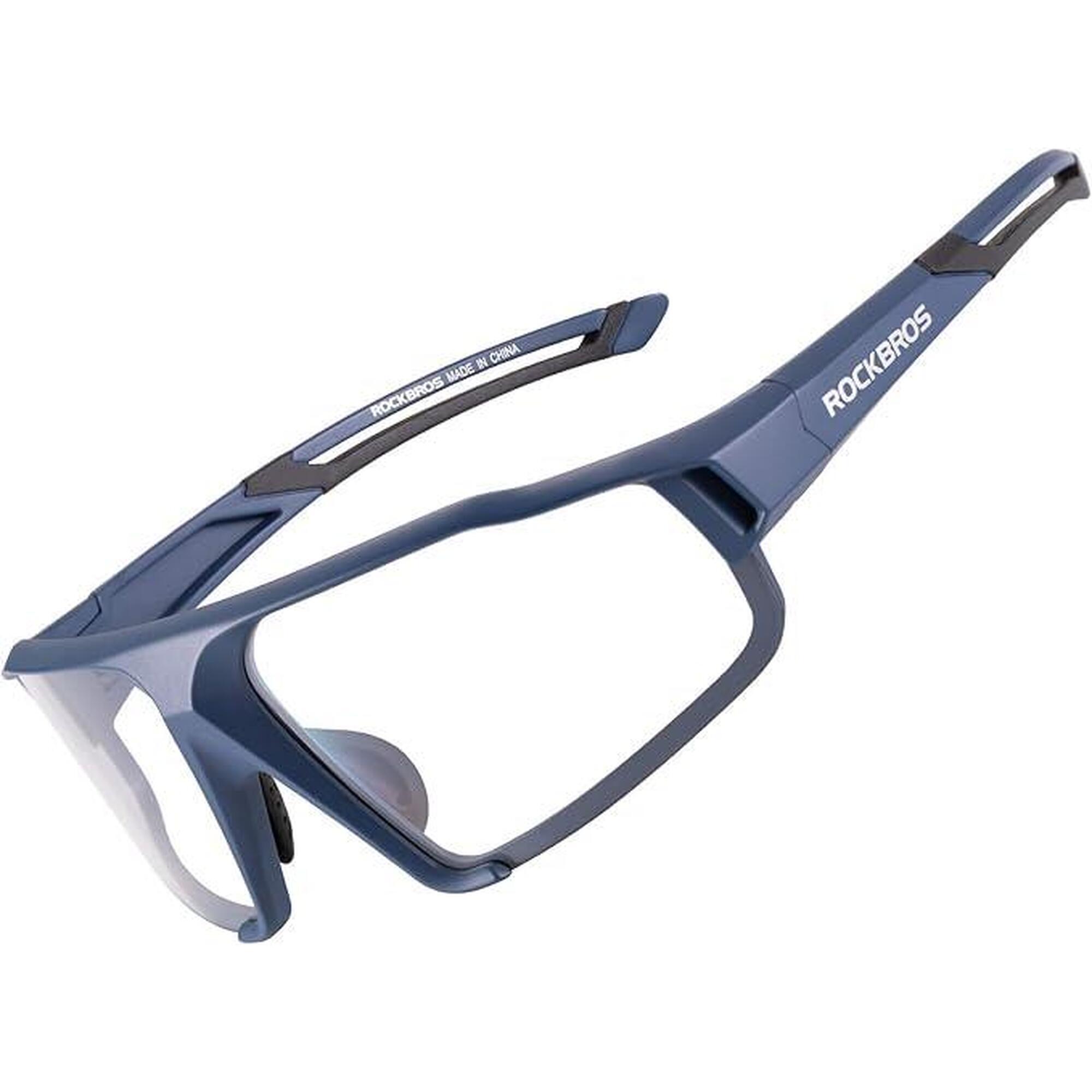 Rockbros - Rockbros Lunettes De Cyclisme Transparentes Rectangulaires À Teinte Intelligente - Lunettes De Soleil - Bleu - Taille Unique - Decathlon