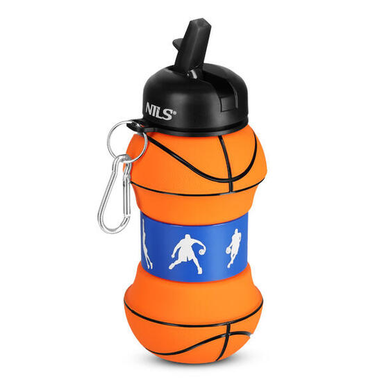 Faltbare Silikonflasche NILS NC4104 Basketball