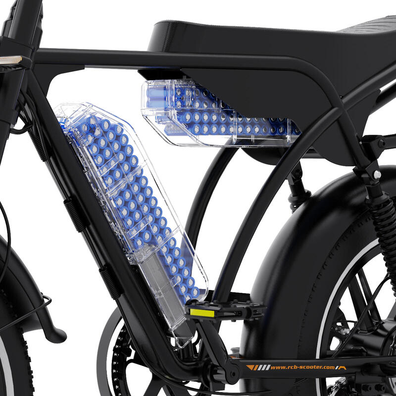 Vélo électrique G19 PRO, APP/NFC, 2x15.6Ah (90-120km), 20×4.0" suspendu