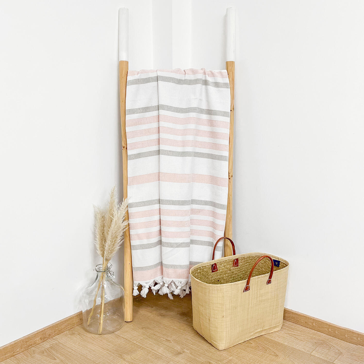 Fouta con forro de rizo - Latigo XL Blush - 140 x 180 cm - 340 g/m² 2/3