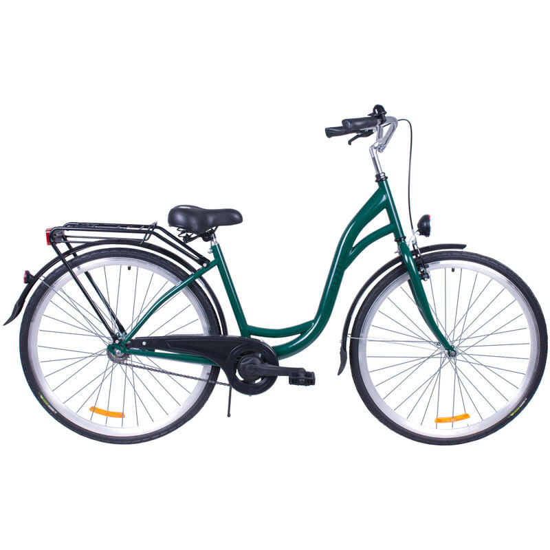 Rower miejski 28 Fuzlu City S1 butelkowa zieleń
