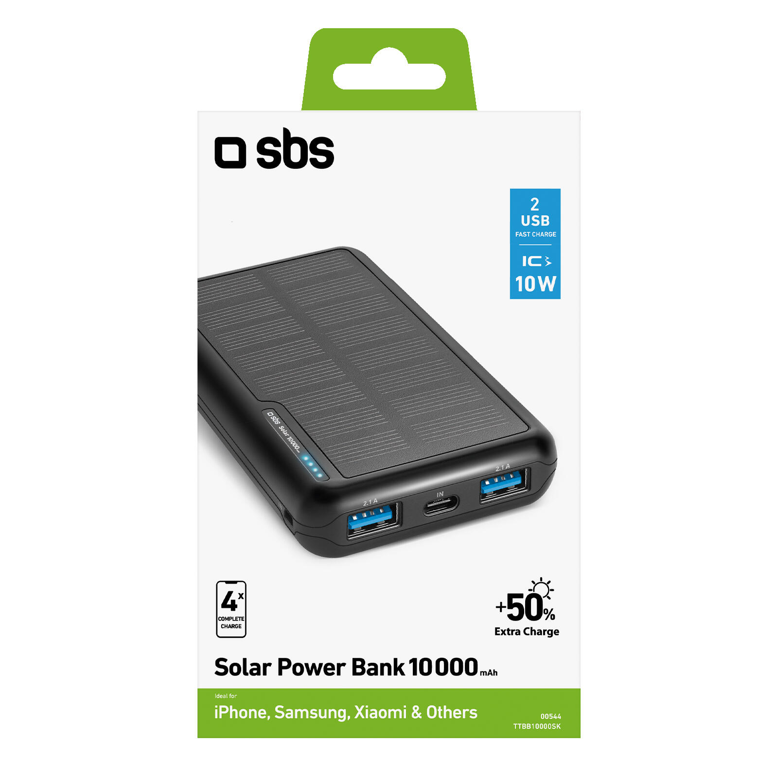 Power Bank Solare 10.000 mAh per ricarica rapida - 4 Porte USB 6/7