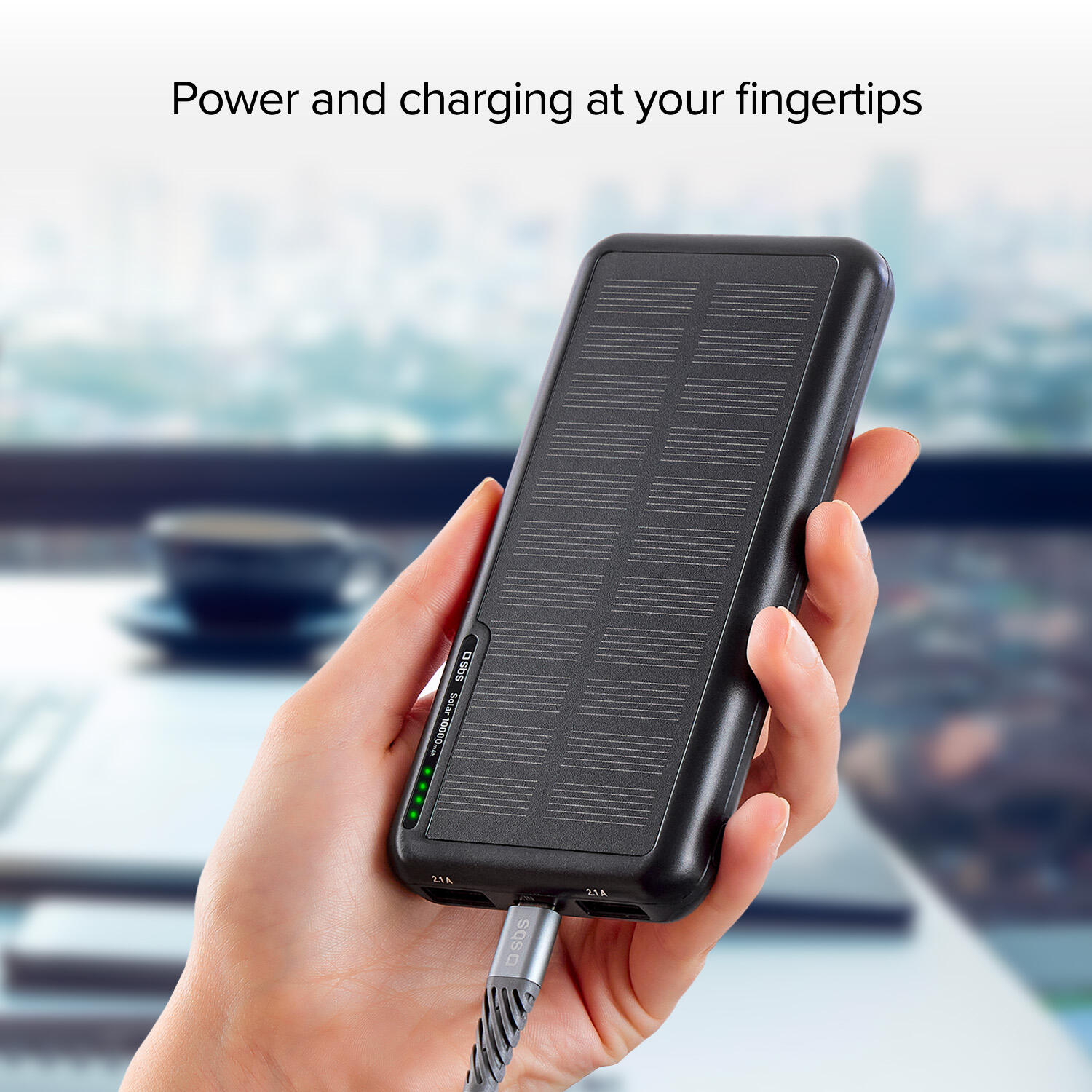 Power Bank Solare 10.000 mAh per ricarica rapida - 4 Porte USB 5/7