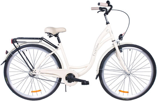 Rower miejski 28 Fuzlu City S1 kremowy
