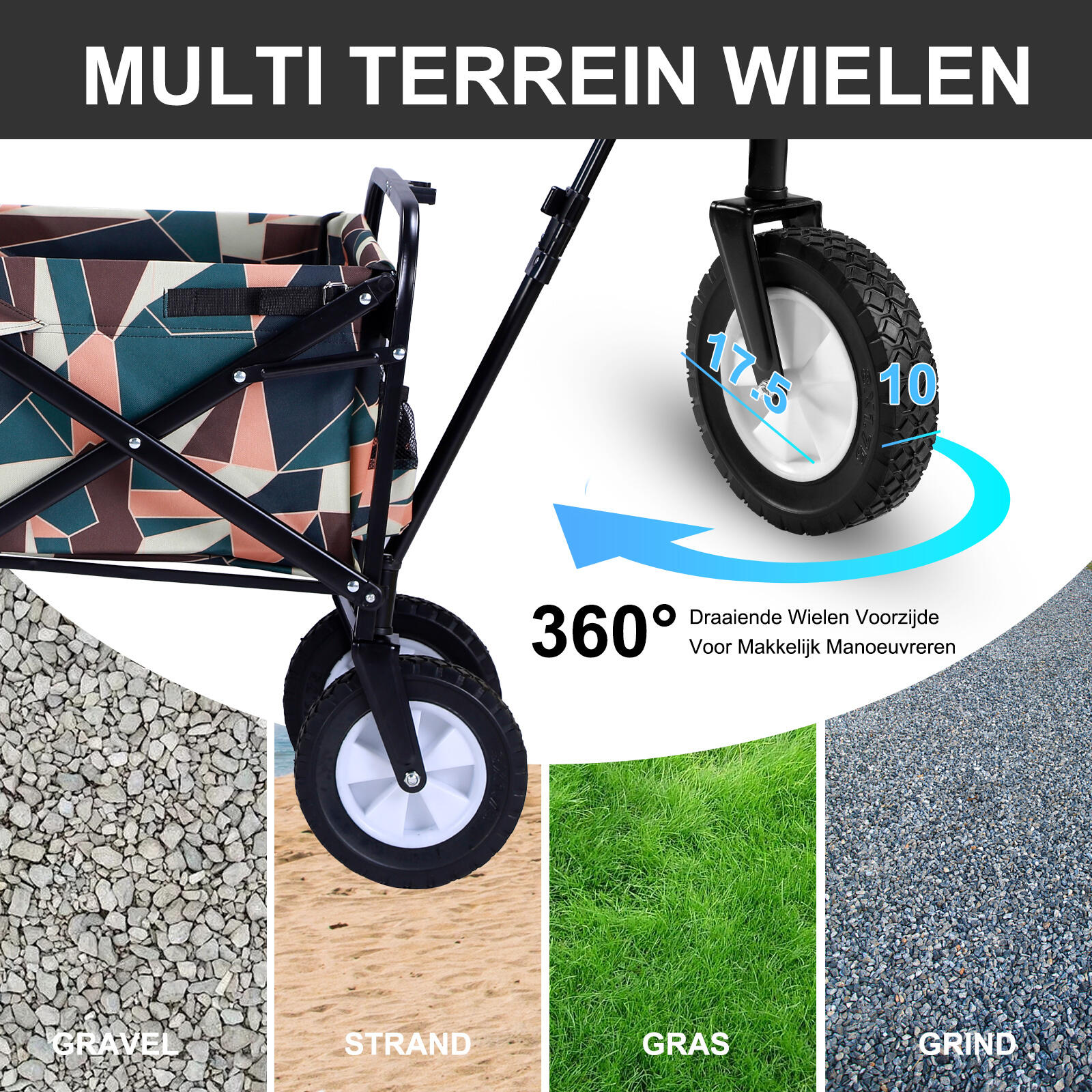 Packaway pliable Bolderkar couleurs abstraites 70kg 3/7