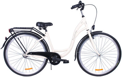 Rower miejski 28 Fuzlu City S1 kremowo-czarny