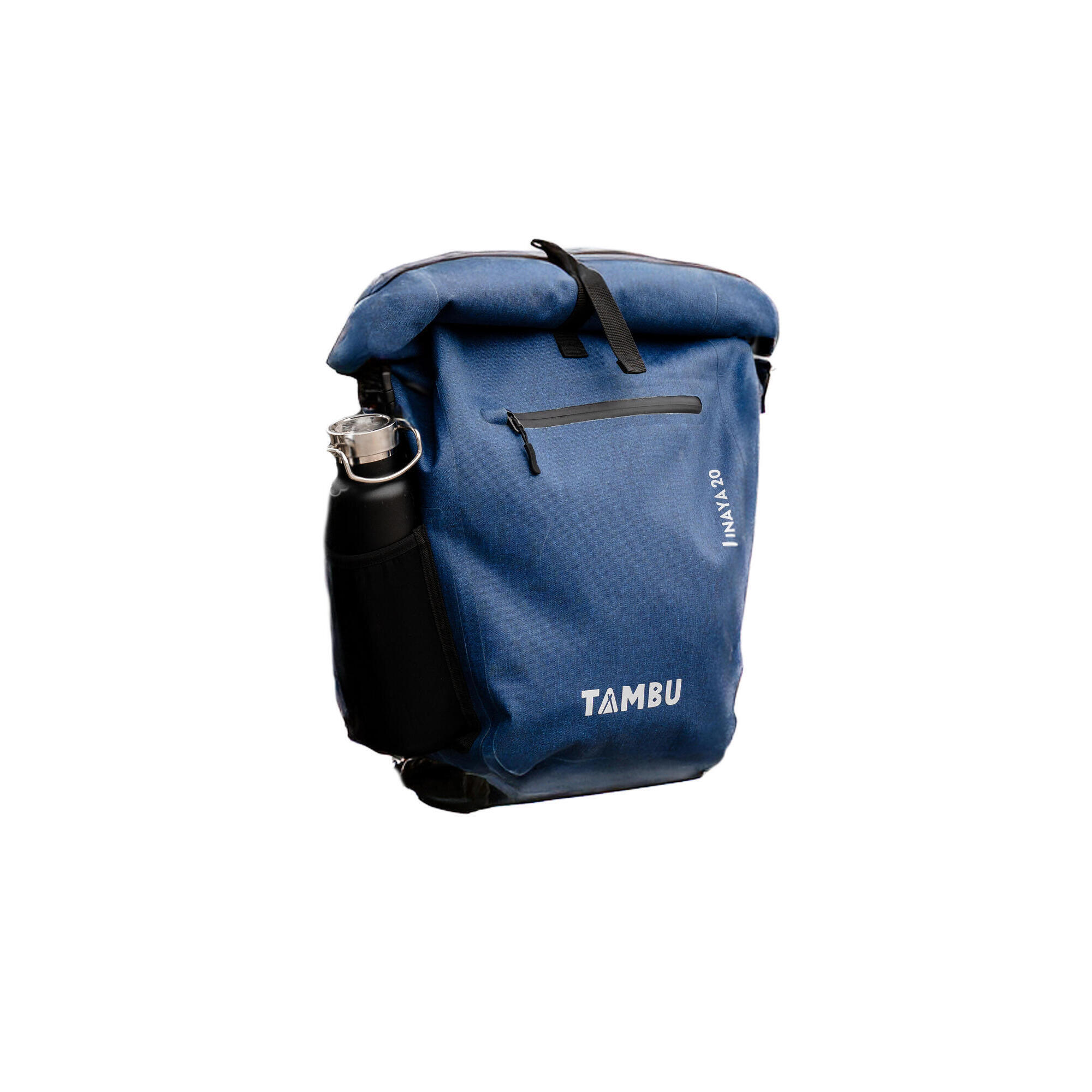 Tambu - Tambu Inaya 20 | Sacoche De Vélo Déperlante 20 Litres - Sacoche Vélo - Bleu|noir - 20l - Decathlon