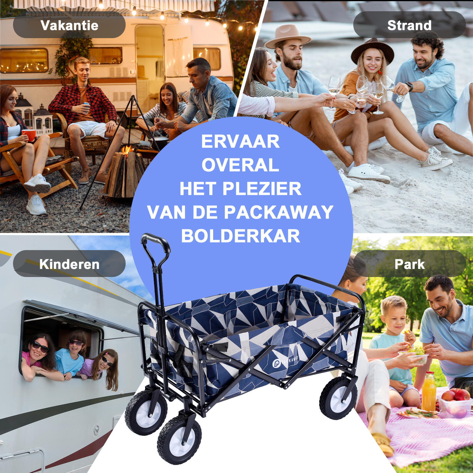 Packaway Pliable Bolderkar Abstrait Pastel 70kg 5/7
