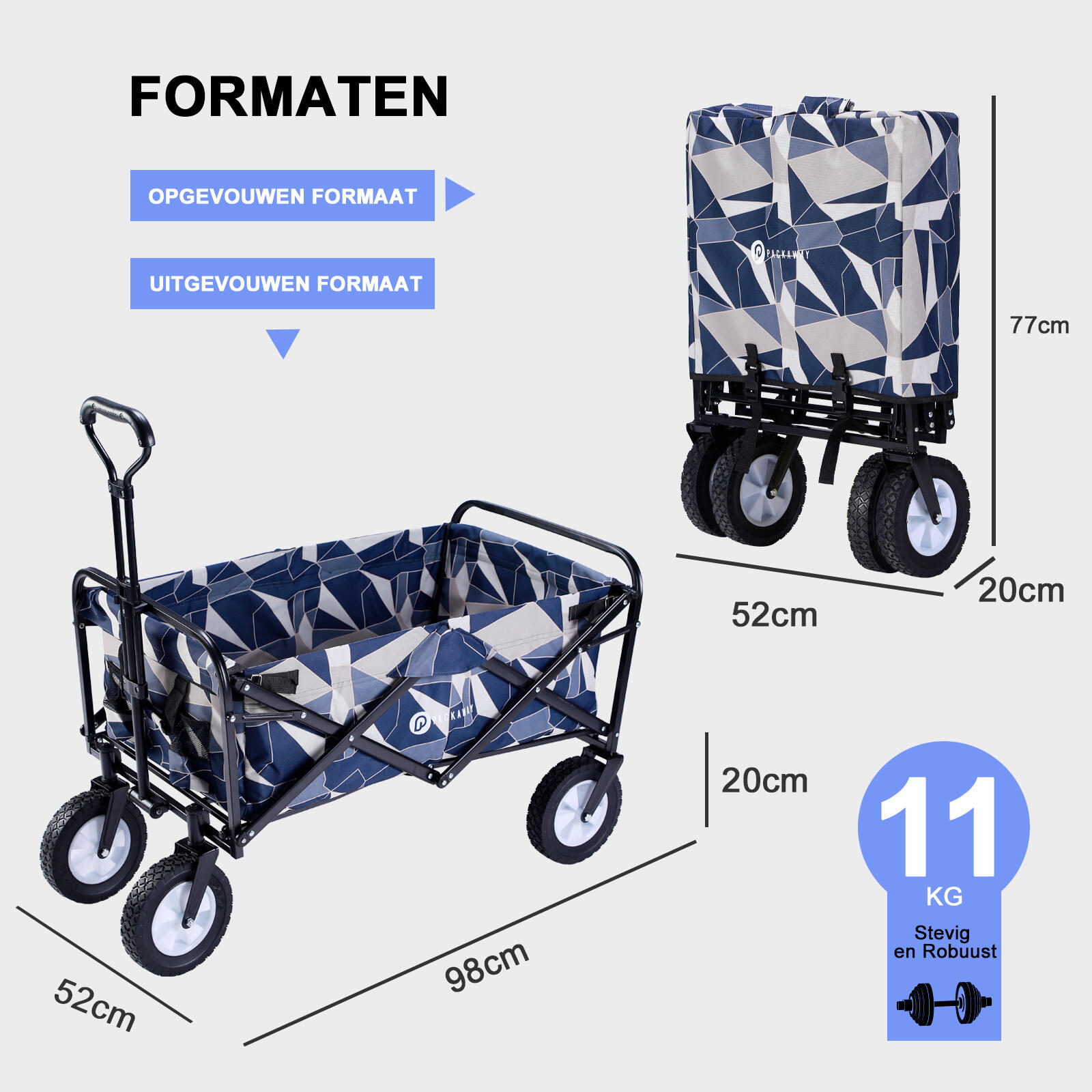 Packaway Pliable Bolderkar Abstrait Pastel 70kg 4/7