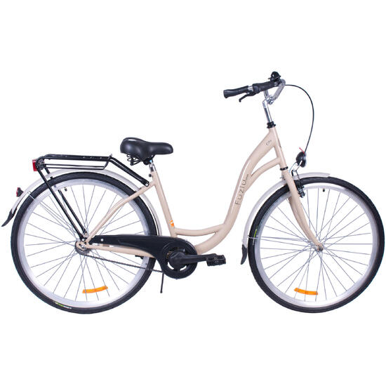 Rower miejski 28 Fuzlu City S1 beżowy