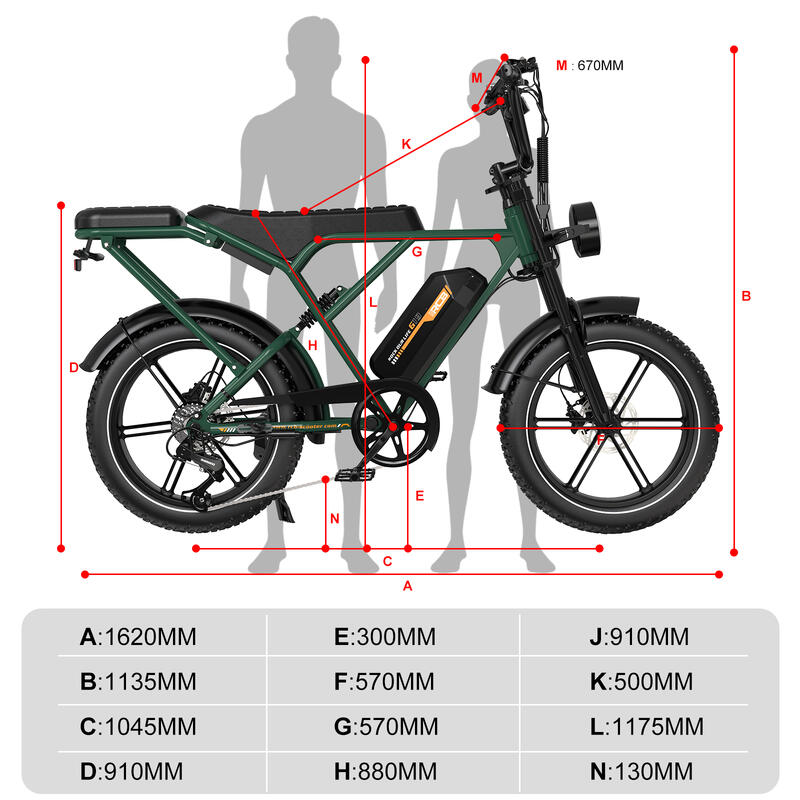 Vélo Électrique RCB-G19 (App/NFC/Écran 4G) Tout Suspendu, Pneus 20×4.0"