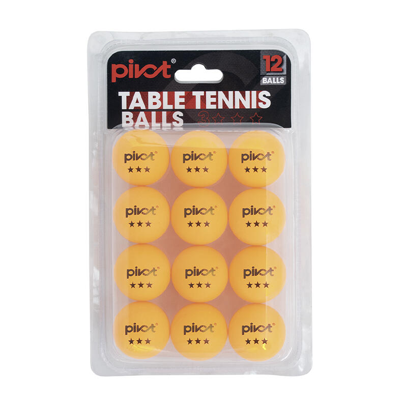 12pc Pivot 3 Star Table Tennis Balls