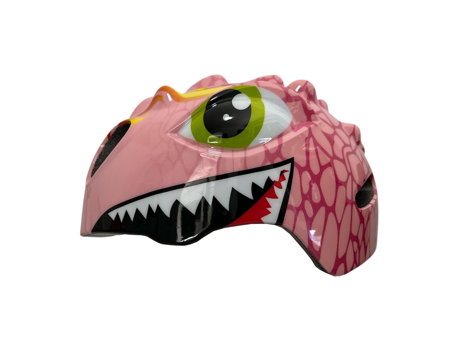 Casco da bicicletta per bambine Rosa Dino XS 46-51 cm 3/7