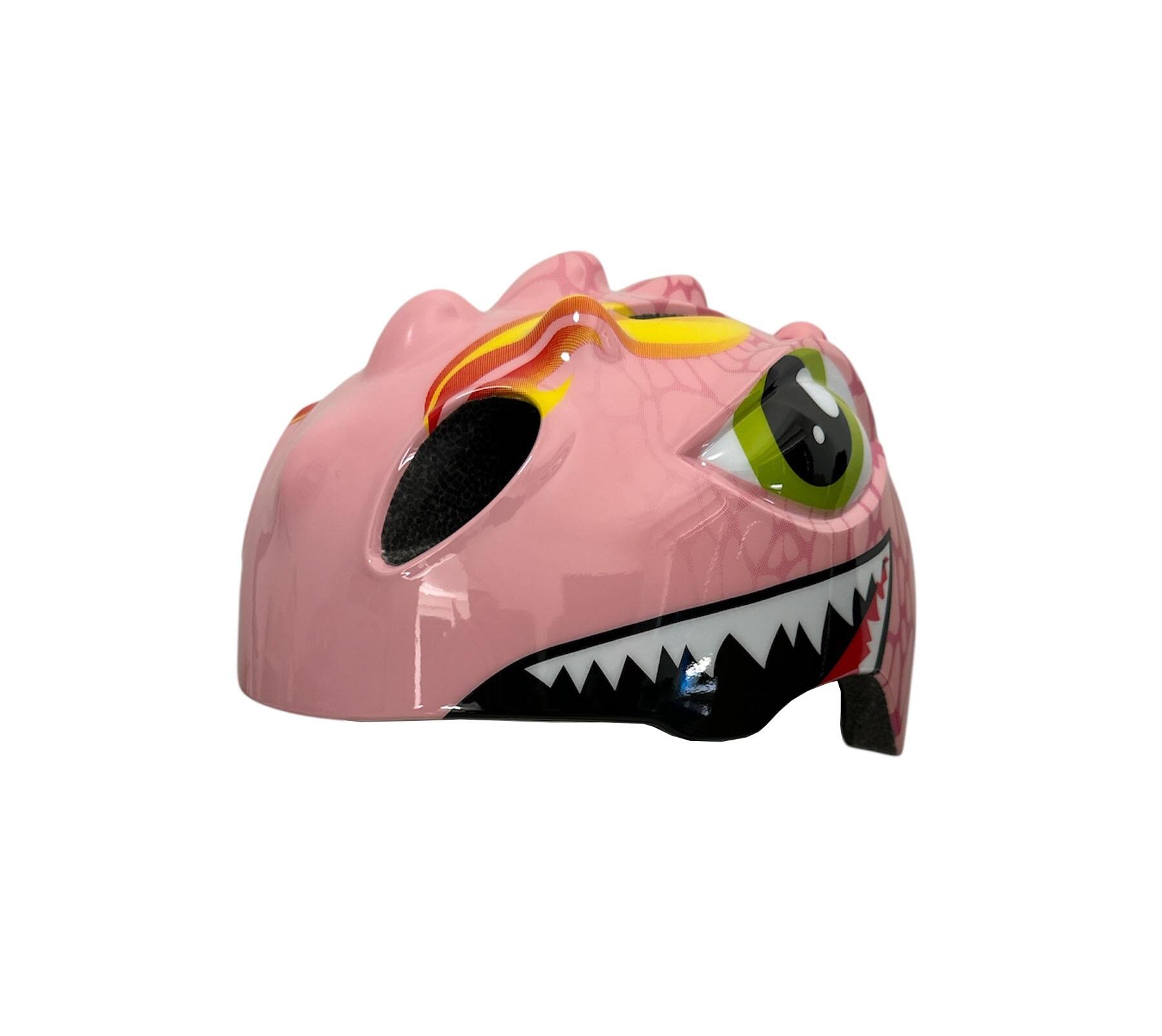Casco da bicicletta per bambine Rosa Dino XS 46-51 cm 5/7
