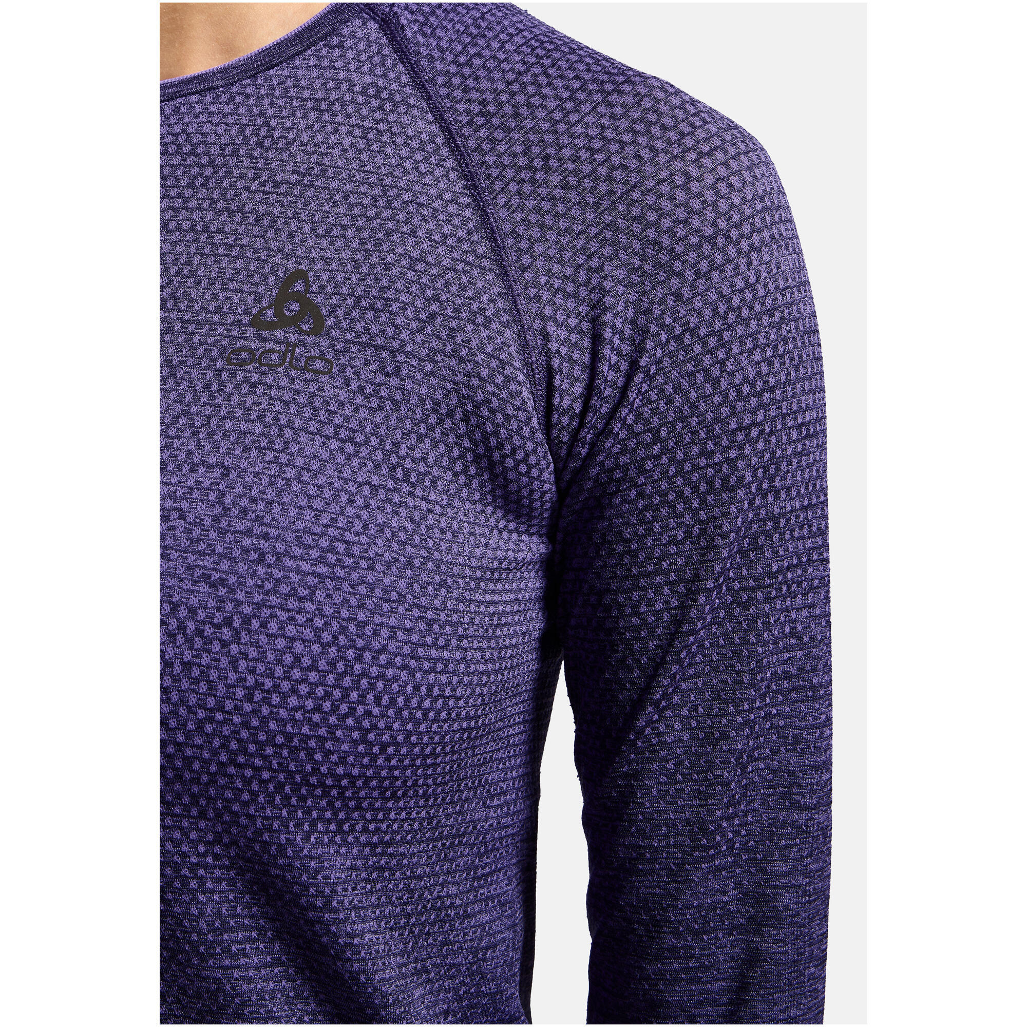 T-shirt running femme Odlo Essentials Seamless manches longues — Bleu foncé 5/7